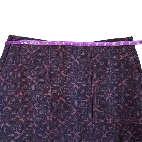 Banana Republic Patterned mini Skirt spring summer office siren cotton sz 6 990 - Picture 6 of 9